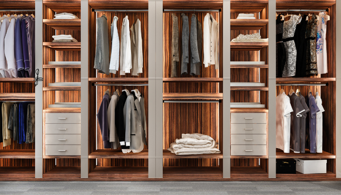 Custom wardrobe with sliding doors in a modern Trivandrum bedroom by Avanthika Furniture World